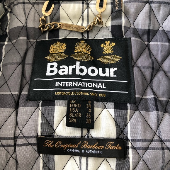 Barbour International Womens Moto Jacket Size UK8 - Picture 3 of 5